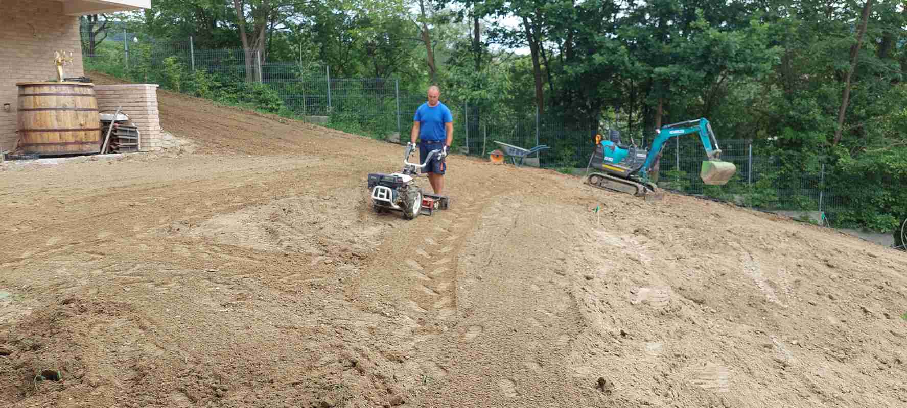 Hidrogarden - Realizare grădina în Curte de Argeș în pantă - 03